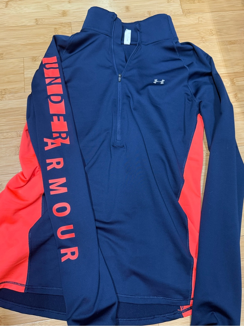 Under Armour womens Navy and pink Quarter-Zip Performance Pullover
